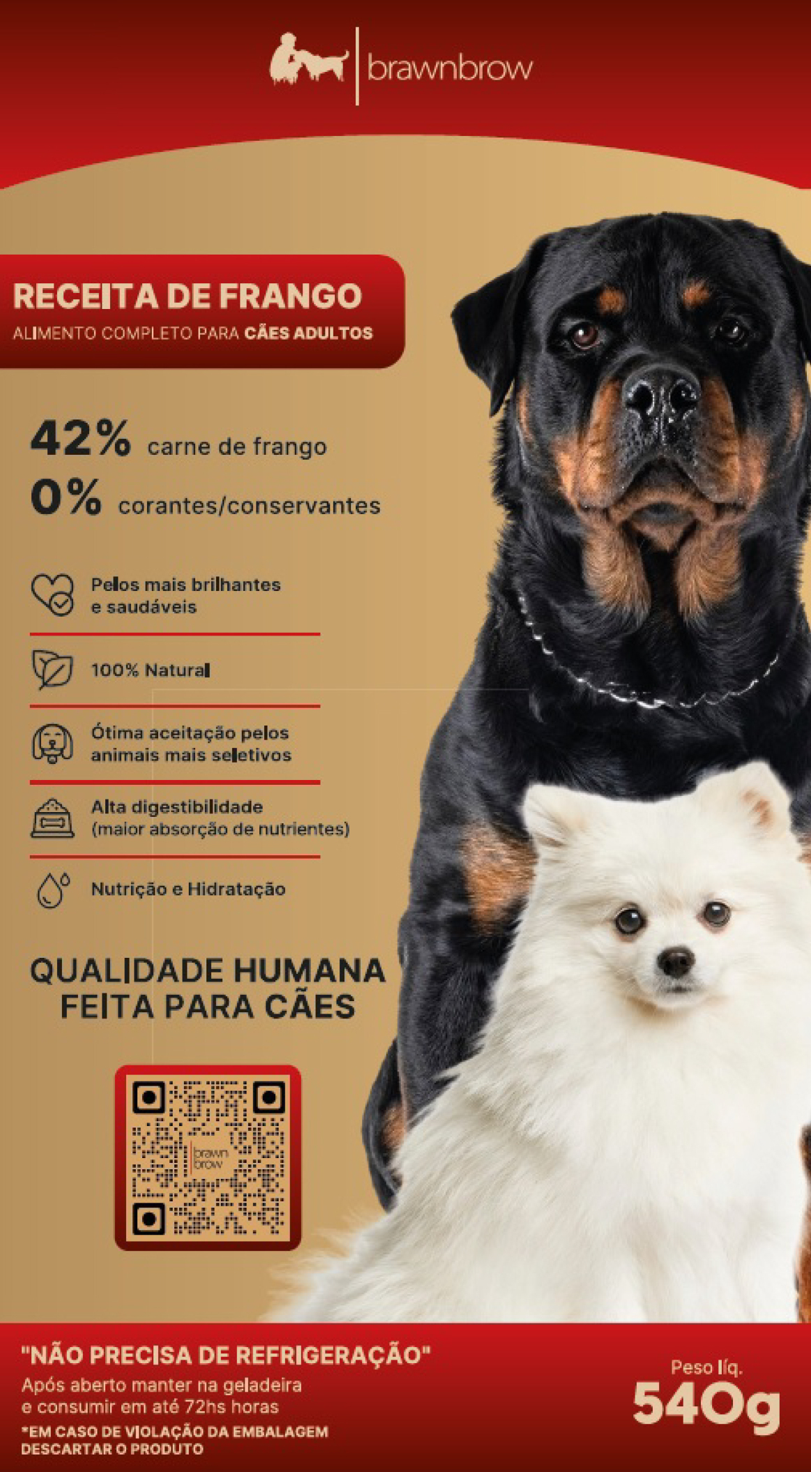 Comida Natural Para Cães Brawbrow Ração  ...