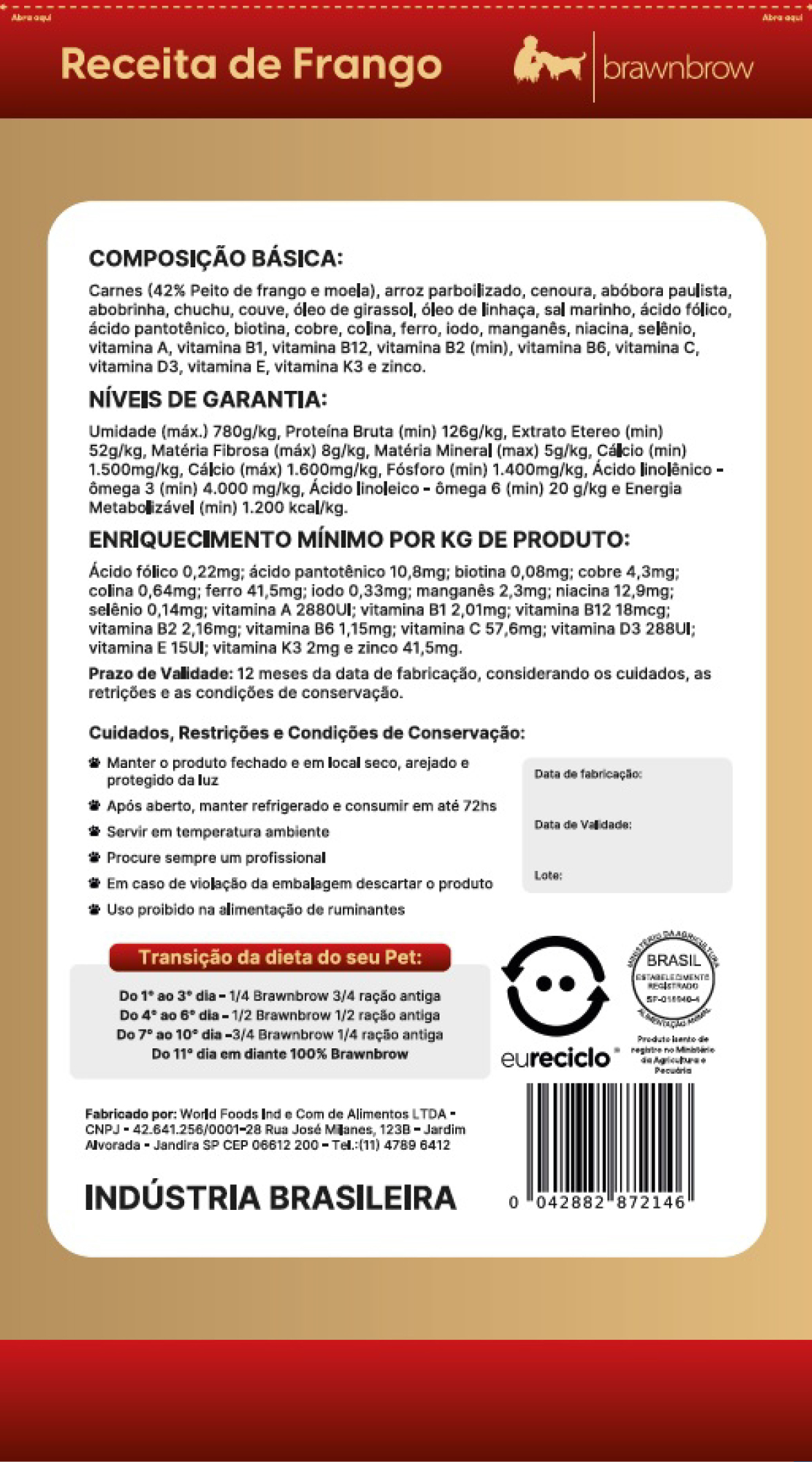 Comida Natural Para Cães Brawbrow Ração  ...
